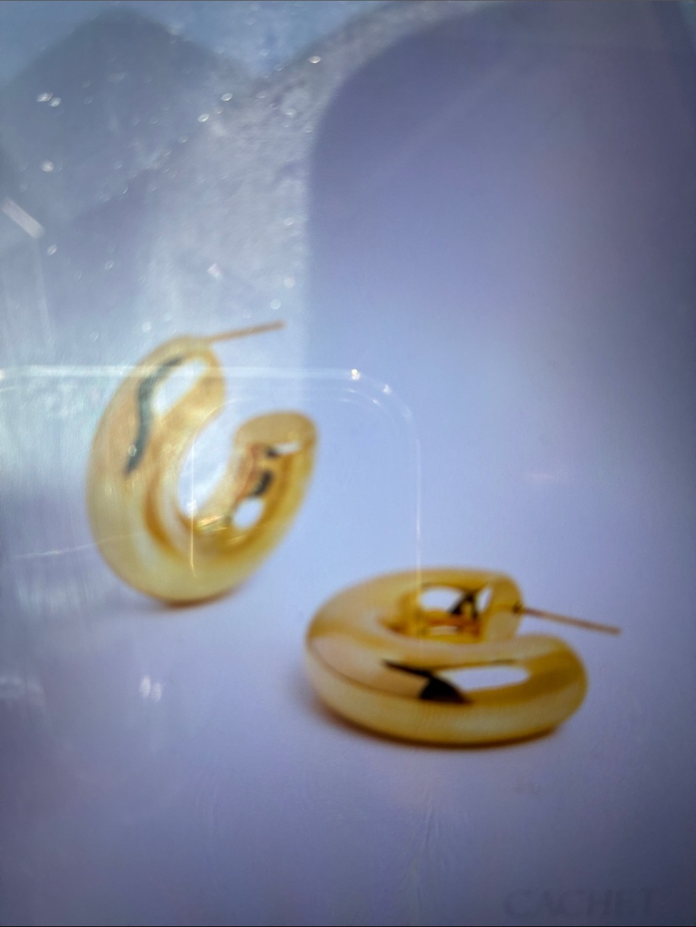 Gold Chunky Hoop Earrings - Women Jewelry